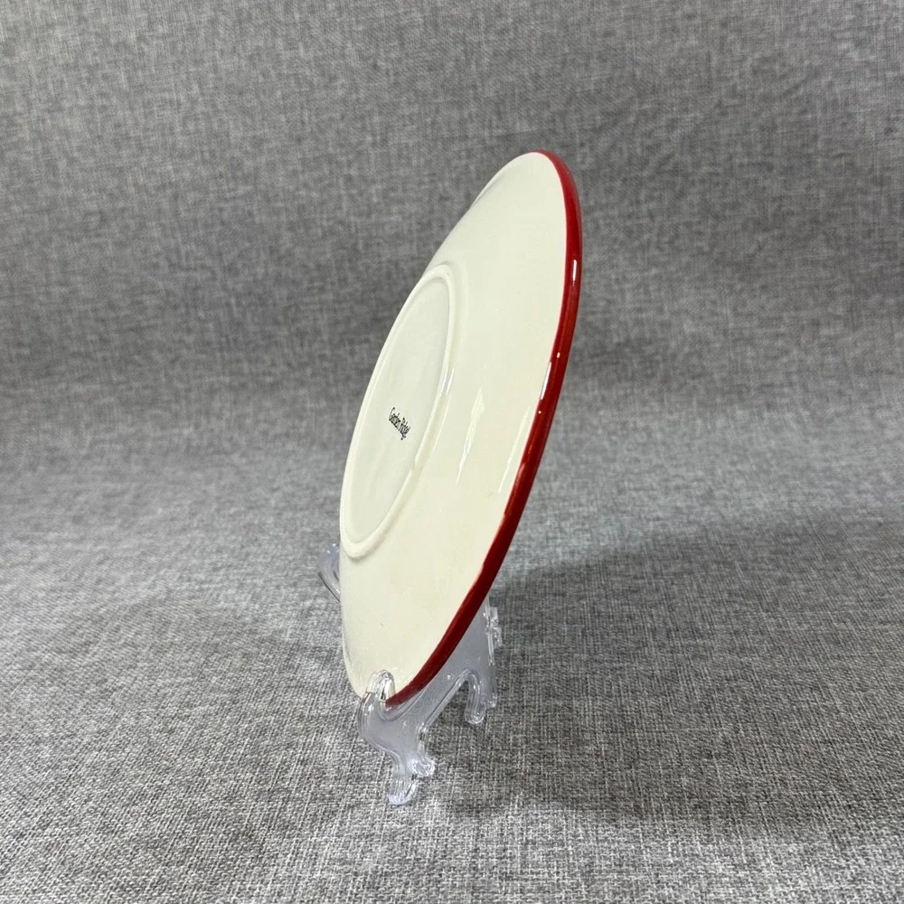 Garden Ridge Abstract Christmas Tree Salad Dessert Bread Plate Modern Festive 8